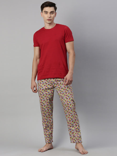 Red & Grey Assorted Night Suit